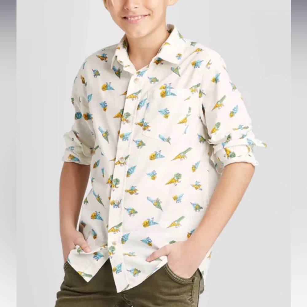 Dinosaur Button Down Top NWOT